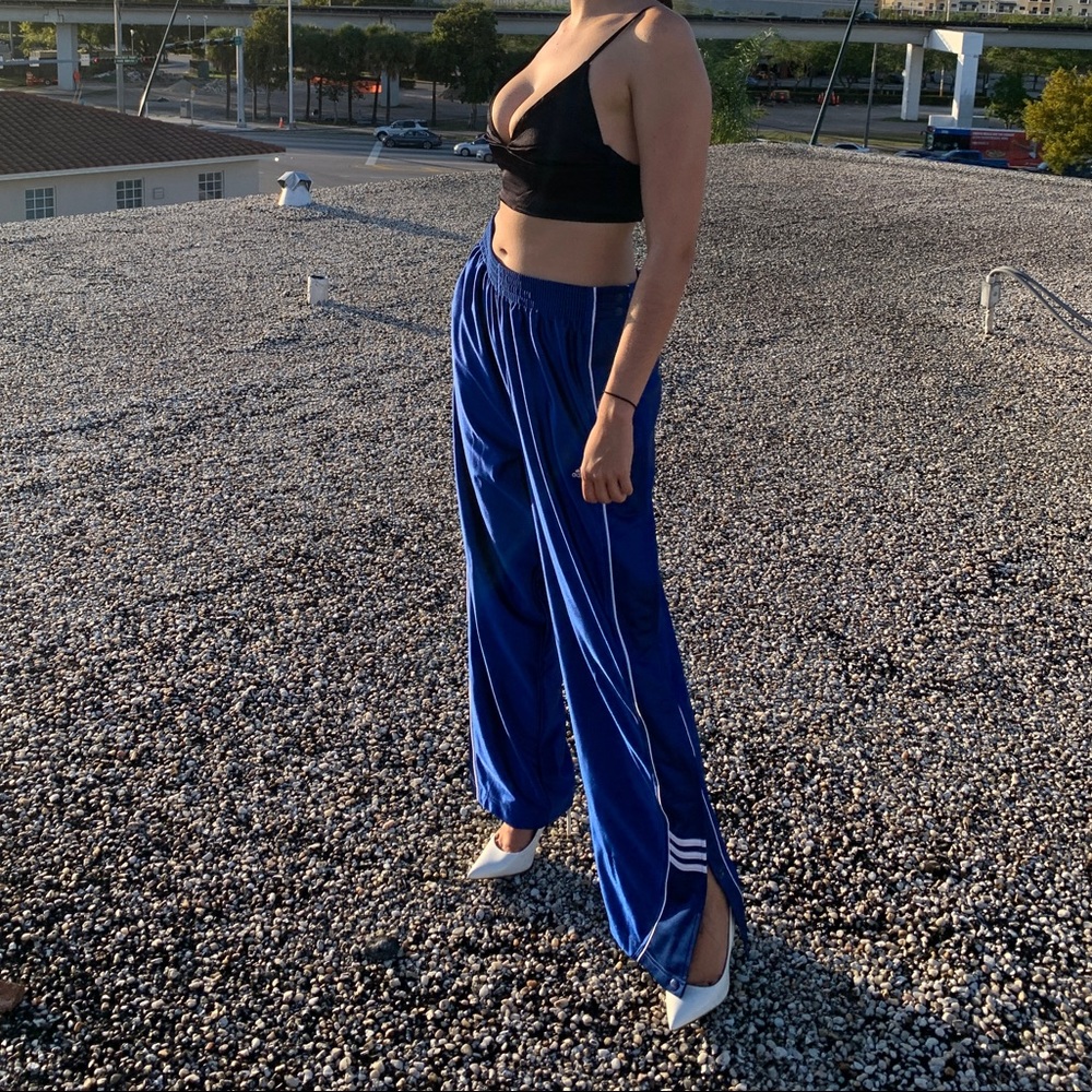 Royal Blue Adidas Button Down Joggers